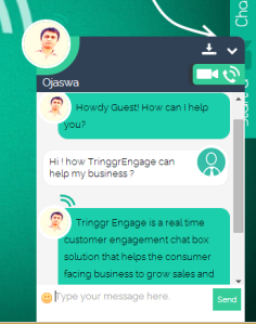 website visitor can also have a text chat with company agent.